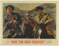 5c851 RIDE THE HIGH COUNTRY LC #1 '62 Randolph Scott, Joel McCrea & Ron Starr transporting gold!