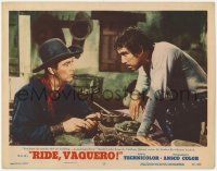 5c852 RIDE, VAQUERO LC #5 '53 Anthony Quinn orders brother Robert Taylor to burn the ranches!