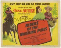 5c325 RIDERS OF THE WHISTLING PINES TC '49 Gene Autry plays guitar for Patricia White, Champion!