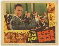 5c856 ROCK ROCK ROCK LC #2 '56 great close up of inventor of rock 'n' roll Alan Freed by band!