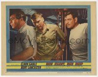 5c864 RUN SILENT, RUN DEEP LC #4 '58 c/u of Clark Gable & Burt Lancaster in military submarine!