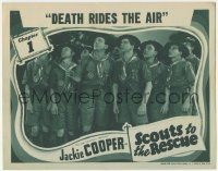 5c878 SCOUTS TO THE RESCUE chapter 1 LC '39 close up of Jackie Cooper, Scoutmaster & many Boy Scouts