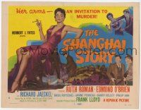5c360 SHANGHAI STORY TC '54 sexy Ruth Roman's arms are an invitation to murder for Edmond O'Brien!