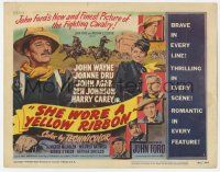 5c364 SHE WORE A YELLOW RIBBON TC '49 art of John Wayne & Joanne Dru, John Ford western classic!