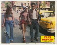5c940 TAXI DRIVER LC #3 '76 Robert De Niro as Travis Bickle with teen hooker Jodie Foster!