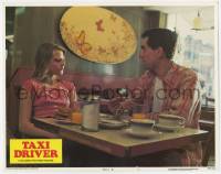 5c941 TAXI DRIVER LC #7 '76 c/u of Robert De Niro & young Jodie Foster in diner, Martin Scorsese!