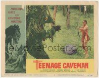 5c942 TEENAGE CAVEMAN LC #3 '58 Robert Vaughn aims arrows at wacky prehistoric monsters!