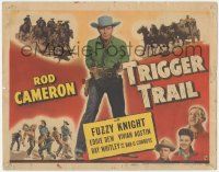 5c427 TRIGGER TRAIL TC '44 cowboy Rod Cameron with two six-shooters, Fuzzy Knight, Eddie Dew