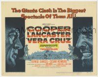 5c440 VERA CRUZ TC '55 great artwork of Gary Cooper & Burt Lancaster, directed by Robert Aldrich!