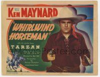 5c464 WHIRLWIND HORSEMAN TC '38 Ken Maynard with both guns drawn + his wonder horse Tarzan!