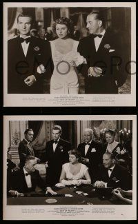 5d757 ARCH OF TRIUMPH 4 8x10 stills '47 great images of Ingrid Bergman, Charles Boyer, gambling!