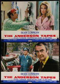 5f431 ANDERSON TAPES set of 4 Italian 18x26 pbustas '71 art of Sean Connery, Sidney Lumet