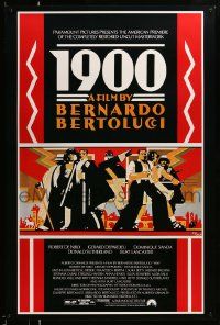 5g017 1900 1sh R91 directed by Bernardo Bertolucci, Robert De Niro, cool Doug Johnson art!