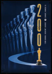 5g014 73RD ANNUAL ACADEMY AWARDS 1sh '01 cool Alex Swart design & image of many Oscars!