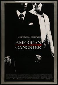 5g043 AMERICAN GANGSTER DS 1sh '07 Denzel Washington, Russell Crowe, Ridley Scott directed!