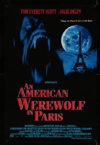 5g051 AMERICAN WEREWOLF IN PARIS int'l DS 1sh '97 horror image of giant werewolf & Eiffel Tower!