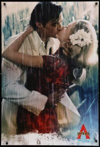 5g065 AUSTRALIA style C teaser DS 1sh '08 Hugh Jackman & Nicole Kidman kissing in the rain!