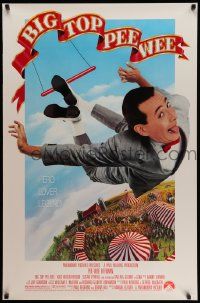 5g097 BIG TOP PEE-WEE 1sh '88 Paul Reubens is a hero, lover & legend, Barry E. Jackson art!