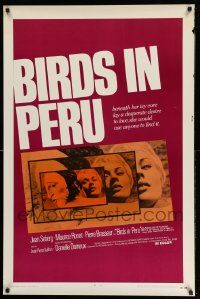 5g098 BIRDS IN PERU 1sh '68 sexy Jean Seberg portraits, she would use anyone to find love!