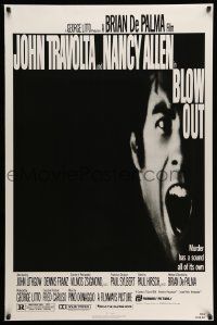 5g109 BLOW OUT 1sh '81 John Travolta, Brian De Palma, murder has a sound all of its own!