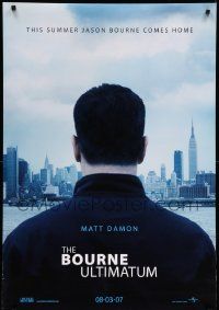 5g117 BOURNE ULTIMATUM teaser DS 1sh '07 cool image of Matt Damon as Jason Bourne!
