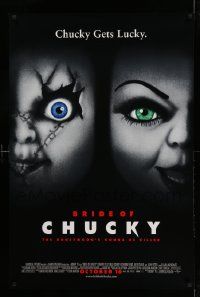 5g129 BRIDE OF CHUCKY advance DS 1sh '98 Child's Play 4, Chucky Gets Lucky, creepy dolls!