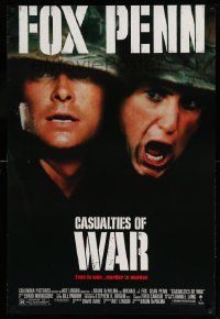 5g150 CASUALTIES OF WAR 1sh '89 Michael J. Fox argues with Sean Penn, Brian De Palma, Vietnam