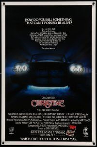 5g170 CHRISTINE advance 1sh '83 written by Stephen King, directed by John Carpenter,creepy car image