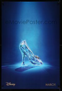 5g173 CINDERELLA teaser DS 1sh '15 great image of classic glass slipper!