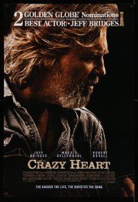5g198 CRAZY HEART style A int'l DS 1sh '09 great image of country music singer Jeff Bridges!