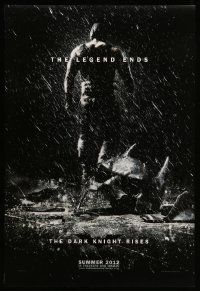 5g217 DARK KNIGHT RISES teaser DS 1sh '12 Tom Hardy as Bane, cool image of broken mask in the rain!