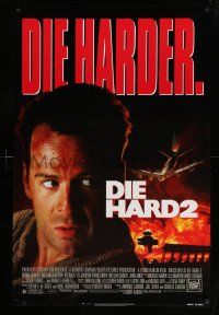 5g248 DIE HARD 2 1sh '90 tough guy Bruce Willis is in the wrong place at the right time!