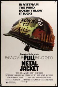 5g314 FULL METAL JACKET 1sh '87 Stanley Kubrick Vietnam War movie, Castle art!