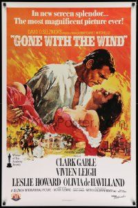 5g339 GONE WITH THE WIND 1sh R89 Clark Gable, Vivien Leigh, Terpning artwork, all-time classic!