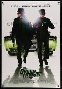 5g354 GREEN HORNET advance DS 1sh '11 Seth Rogen, Cameron Diaz, cool image of car!