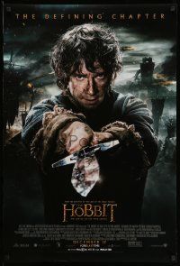 5g388 HOBBIT: THE BATTLE OF THE FIVE ARMIES advance DS 1sh '14 Martin Freeman as Bilbo Baggins!