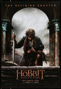 5g390 HOBBIT: THE BATTLE OF THE FIVE ARMIES teaser DS 1sh '14 Martin Freeman as Bilbo Baggins!
