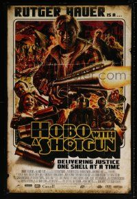 5g392 HOBO WITH A SHOTGUN DS 1sh '11 Rutger Hauer is delivering justice one shell at a time!