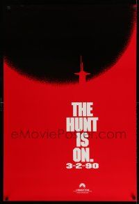 5g422 HUNT FOR RED OCTOBER teaser 1sh '90 Russian military sub captain Sean Connery, hunt is on!