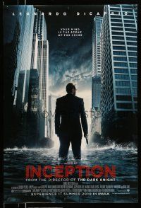 5g438 INCEPTION IMAX advance DS 1sh '10 Christopher Nolan, Leonardo DiCaprio standing in water!