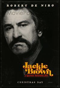 5g477 JACKIE BROWN teaser DS 1sh '97 Quentin Tarantino, cool close-up of Robert De Niro!