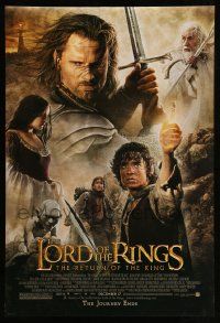 5g552 LORD OF THE RINGS: THE RETURN OF THE KING advance DS 1sh '03 Jackson, cast montage!
