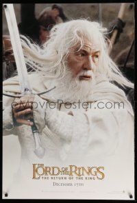5g556 LORD OF THE RINGS: THE RETURN OF THE KING teaser DS 1sh '03 Ian McKellan as Gandalf!