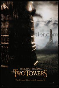 5g562 LORD OF THE RINGS: THE TWO TOWERS teaser 1sh '02 Peter Jackson & J.R.R. Tolkien epic!