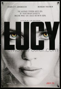 5g568 LUCY teaser DS 1sh '14 July style, cool image of Scarlett Johansson in the title role!