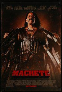 5g570 MACHETE style A advance DS 1sh '10 Robert Rodriguez, Danny Trejo with lots of knives!