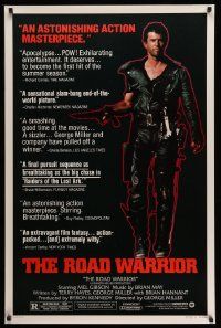 5g571 MAD MAX 2: THE ROAD WARRIOR style B 1sh '82 George Miller, Mel Gibson returns as Mad Max!