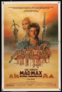 5g572 MAD MAX BEYOND THUNDERDOME 1sh '85 art of Mel Gibson & Tina Turner by Richard Amsel!