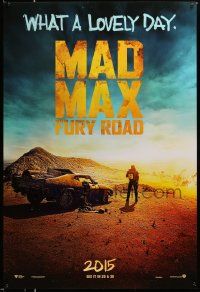 5g575 MAD MAX: FURY ROAD int'l teaser DS 1sh '15 Tom Hardy in title role with his V8 Interceptor car