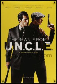 5g581 MAN FROM U.N.C.L.E. int'l teaser DS 1sh '15 Guy Ritchie, Henry Cavill and Armie Hammer!